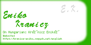 eniko kranicz business card